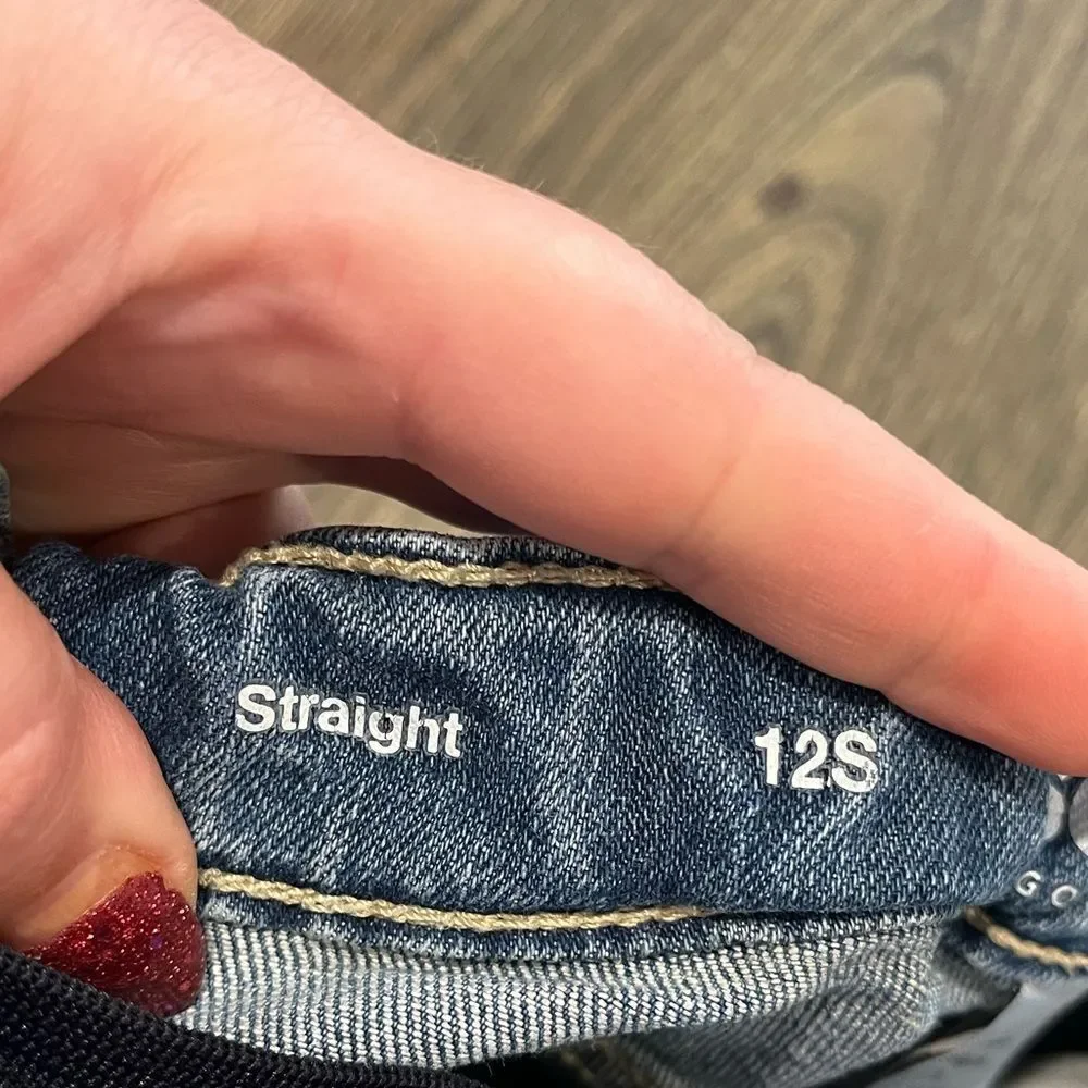 Sonoma Boys Youth Straight Jeans Mid Rise Adjustable Waist Medium Wash Size 12S